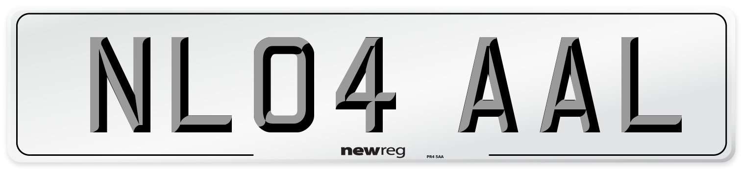 NL04 AAL Number Plate from New Reg